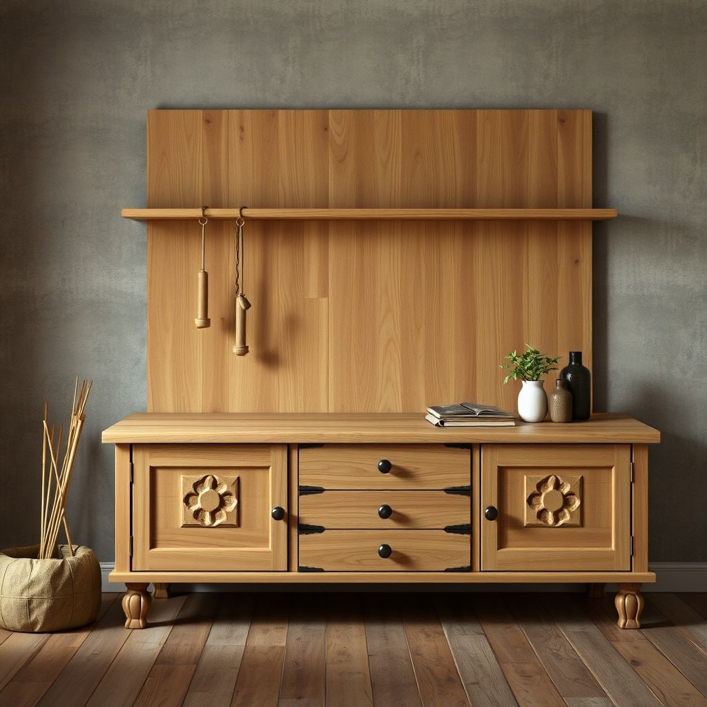 Artisan travaillant sur un meuble en bois